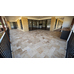 Travertine Paver Ivory Tumbled French Pattern Set 12mm